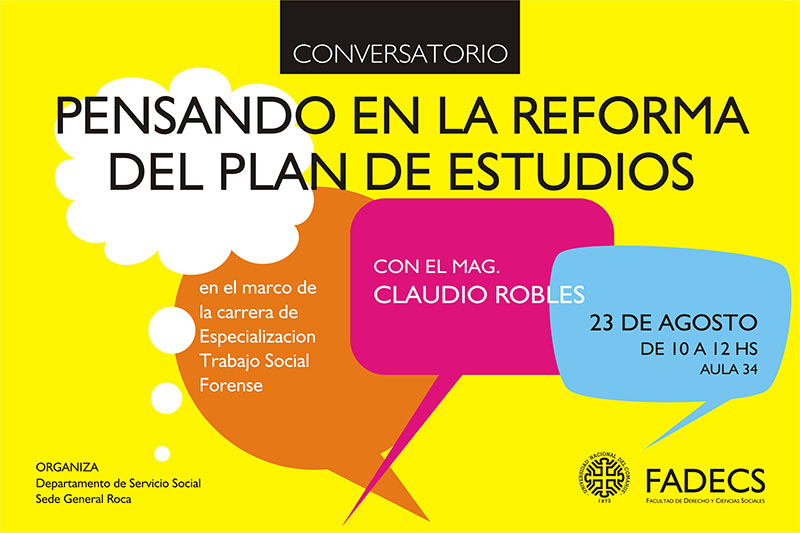 CONVERSATORIO "PENSANDO EN LA REFORMA DEL PLAN DE ESTUDIOS"